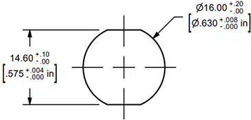 Mechanical Drawing - E-Switch PVB3 Anti-Vandal Switches